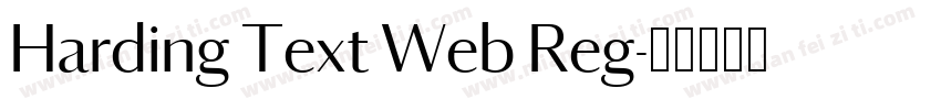 Harding Text Web Reg字体转换